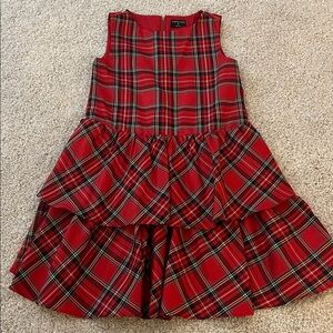 Girls size 8 Crewcuts holiday red plaid dress